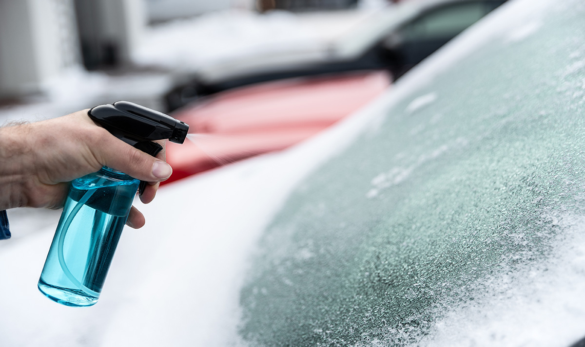 Bottle of de-icer